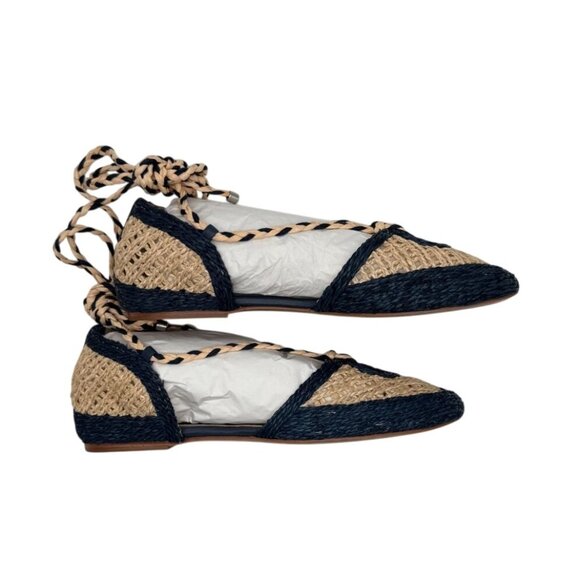 Schutz Jessel Flat Espadrille Sandals in Perla Nautico Blue NIB – Size 8 - Picture 9 of 10